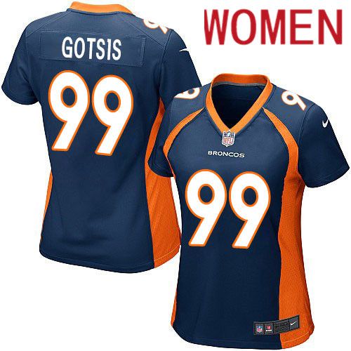 Women Denver Broncos #99 Adam Gotsis Nike Navy Game NFL Jersey